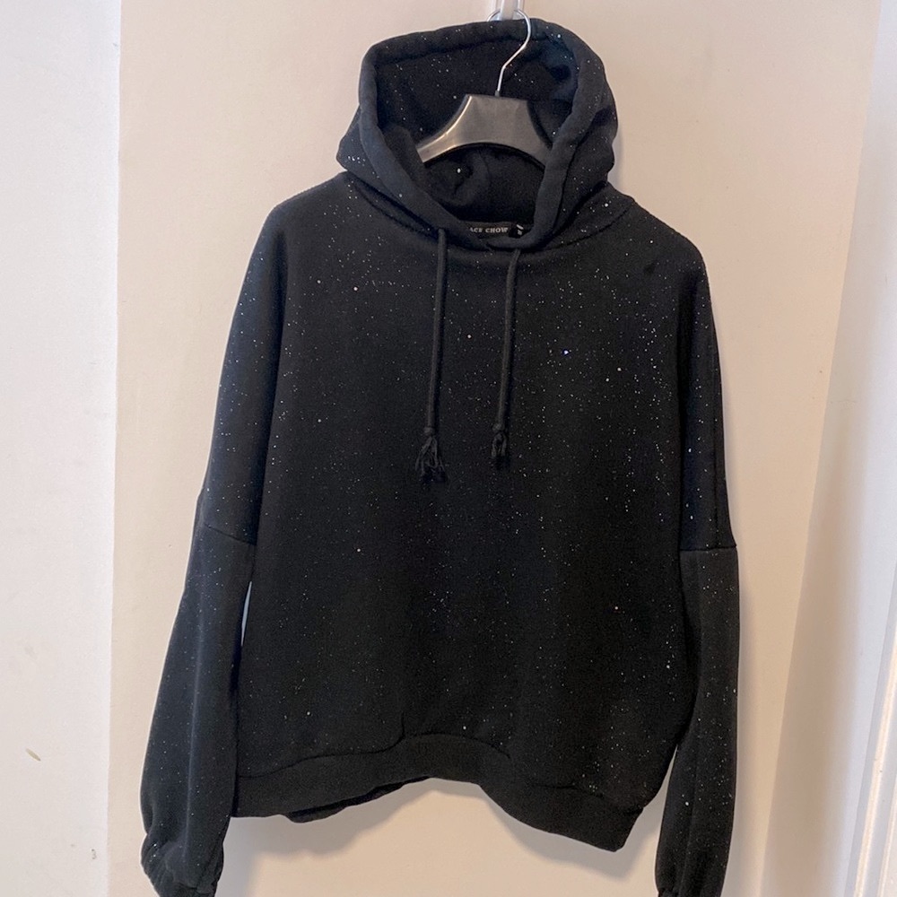Grace Chow Oversized Unisex Black Hoodie Size M